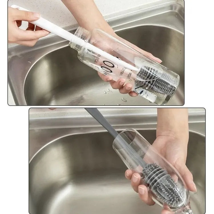 Silicone Bottle Cleaning Brush With Long Handler Milk Feedersh
