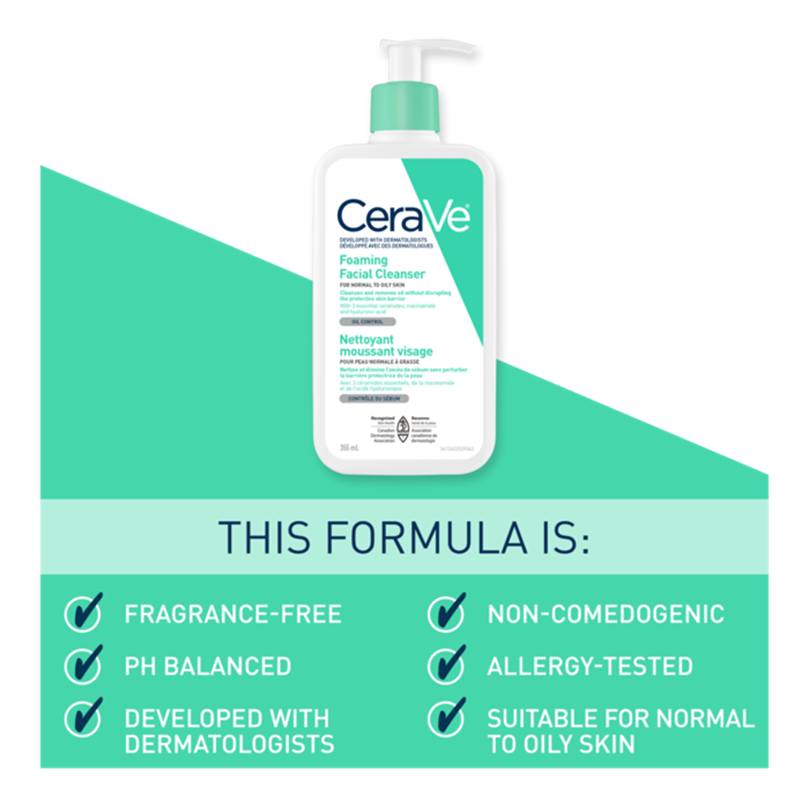 Cerave Foaming Facial Cleanser Oil Control 236ML