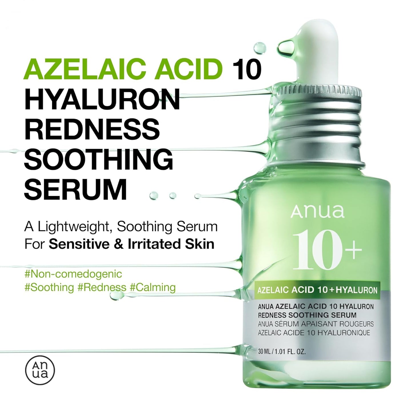 ANUA - Azelaic Acid 10 Hyaluron Redness Soothing Serum 30ml