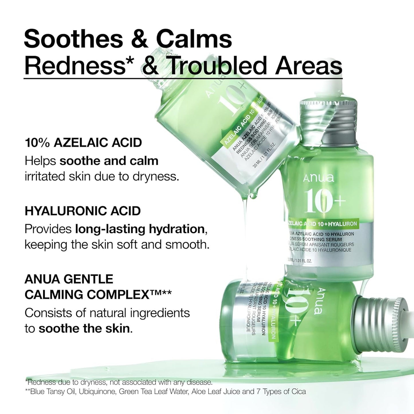 ANUA - Azelaic Acid 10 Hyaluron Redness Soothing Serum 30ml