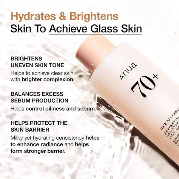 ANUA Rice 70+ Glow Milky Toner