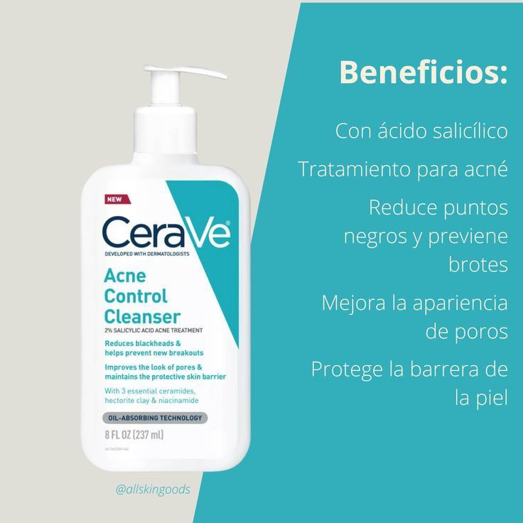 Cerave Acne Control Cleanser 2% Salicylic Acid Acne Treatment 237Ml