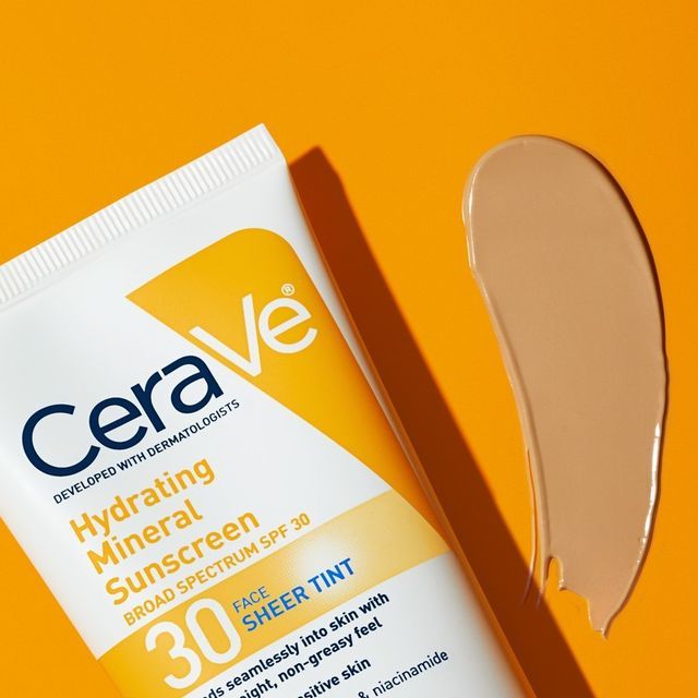 Cerave Haydrating Mineral Sunscreen Broad Spectrum Spf 30 Face Sheer Tint 50Ml