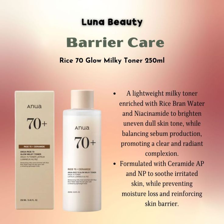 ANUA Rice 70+ Glow Milky Toner