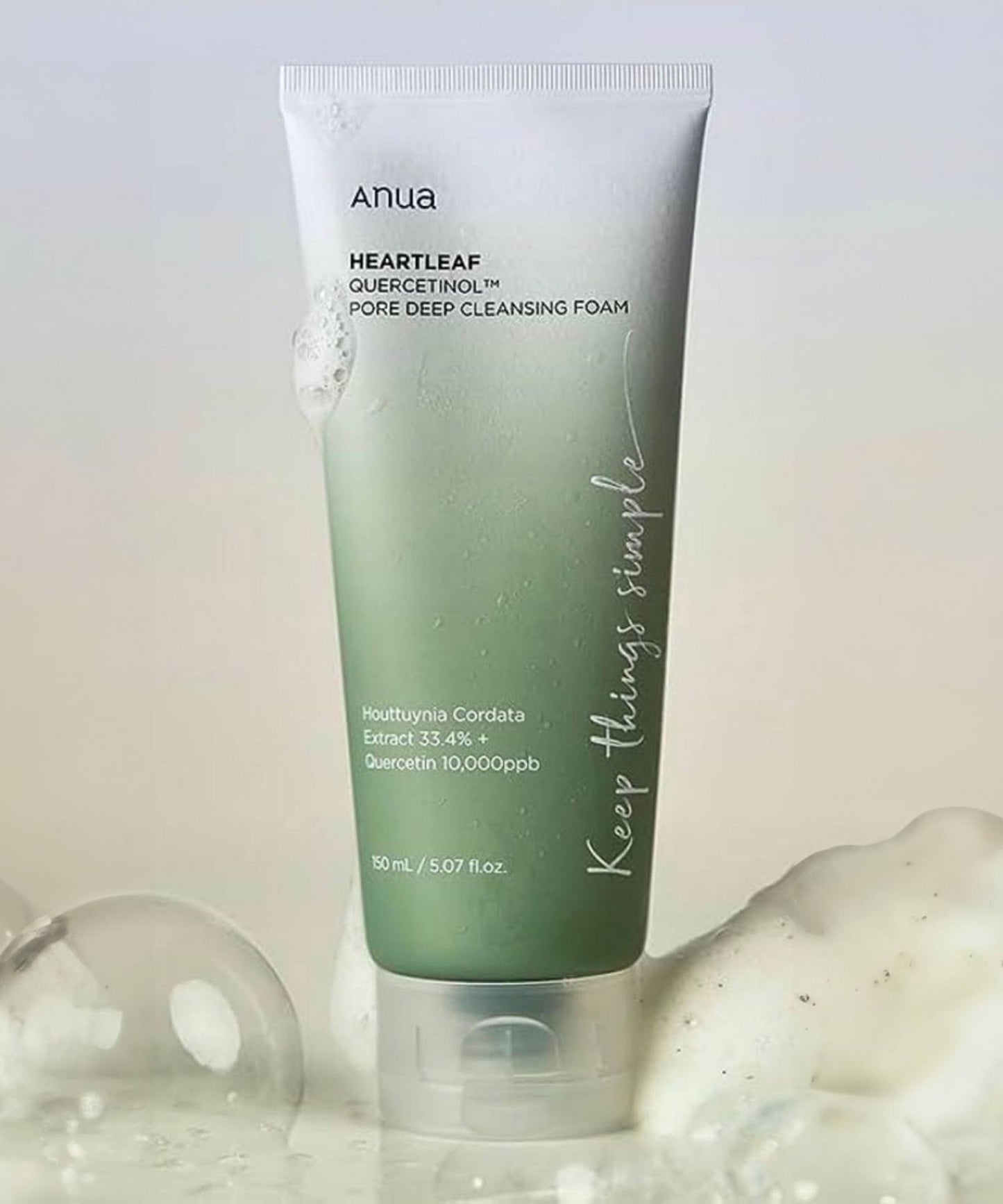 Anua Heartleaf Quercetinol Deep Cleansing Foam (150ml)