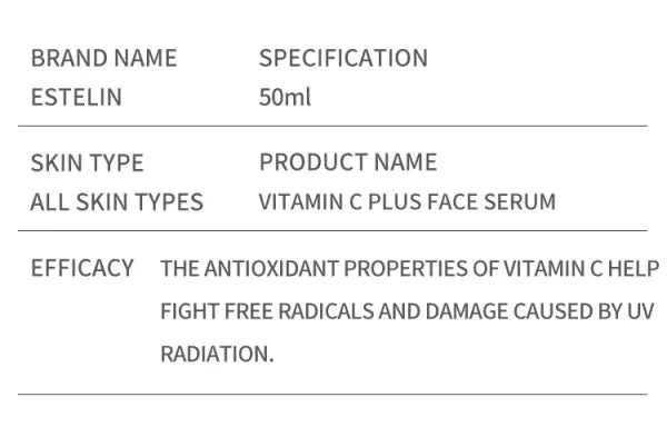 Estelin Vitamin C Plus Brightening & Anti-aging Face Serum